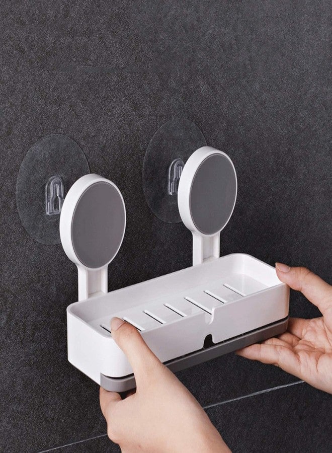 DORLANK soap Holder for Bathroom stickable Non-Drill Wall Mount Magic Sticker Self Adhesive Soap Stand for Bathroom with Removable Drain Tray - Image 5